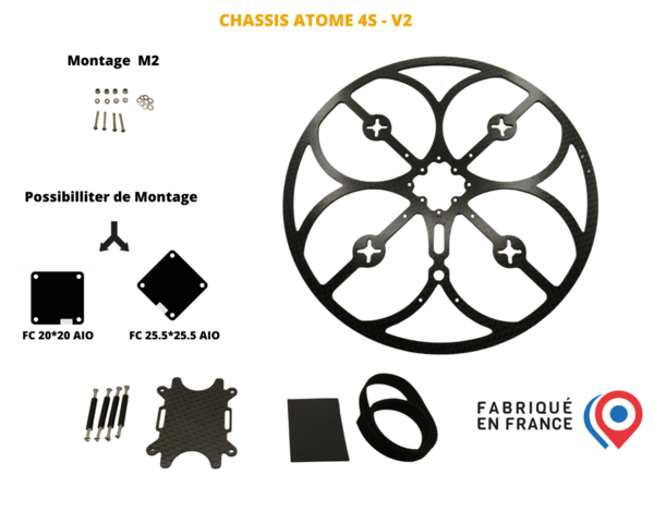 Kit châssis drone soccer ATOME 4S-V2